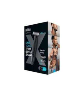 Braun Face and Body Hair trimmer XT5300 Series XT5 Cordless Wet & Dry Number of length steps 6 Black/Silver