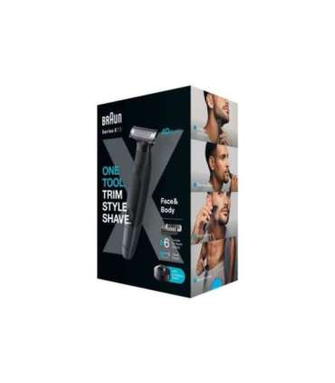 Braun Face and Body Hair trimmer XT5300 Series XT5 Cordless Wet & Dry Number of length steps 6 Black/Silver