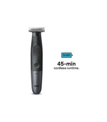 Braun Face and Body Hair trimmer XT5300 Series XT5 Cordless Wet & Dry Number of length steps 6 Black/Silver