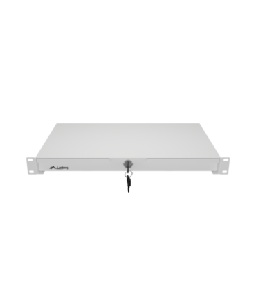 Lanberg 19" Drawer 1U,  max load capacity up to 30 kg assembly AK-2002-S 48.26 x 27 x 4.4 cm Grey