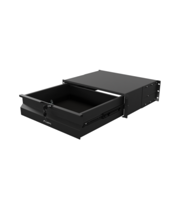 Lanberg 19" Drawer 3U, max load capacity up to 90 kg 4 point assembly AK-2003-B 48.26 x 36 x 13.2 cm Black