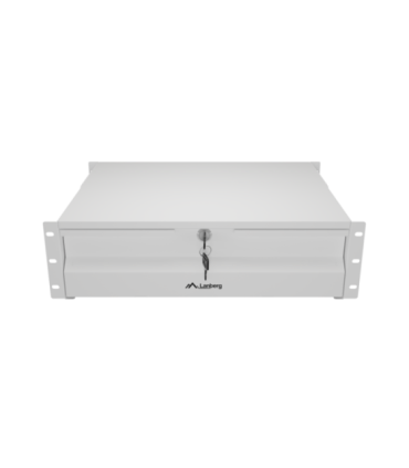 Lanberg AK-2003-S 19" Drawer 3U, max load capacity up to 90 kg, 4 point assembly 48.26 x 36 x 13.2 cm Grey