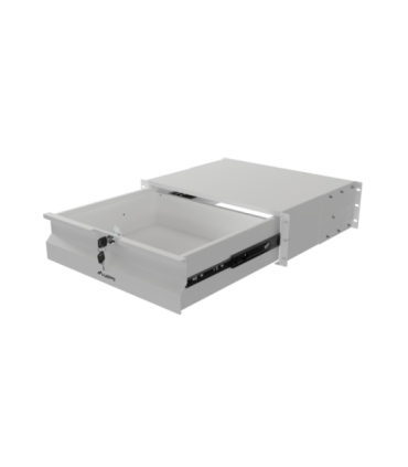 Lanberg AK-2003-S 19" Drawer 3U, max load capacity up to 90 kg, 4 point assembly 48.26 x 36 x 13.2 cm Grey
