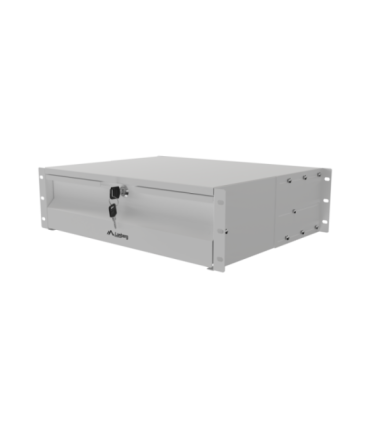 Lanberg AK-2003-S 19" Drawer 3U, max load capacity up to 90 kg, 4 point assembly 48.26 x 36 x 13.2 cm Grey