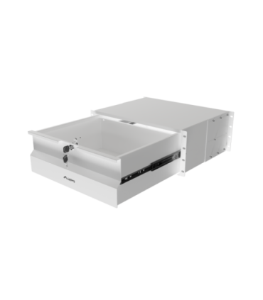 Lanberg AK-2004-S 19" Drawer 4U, max load capacity up to 90 kg, 4 point assembly 48.26 x 36 x 17.6 cm Gray