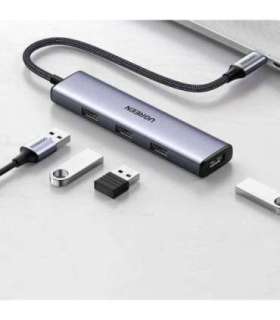 Ugreen USB Type-C HUB - 4× USB 3.2 Gen 1 Silver