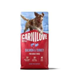 CARNILOVE ACTIVE Dog Dry  Made with  Salmon & Turkey for Adult All Breeds 12 kg