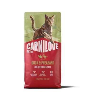 CARNILOVE ACTIVE Cat Dry Made with  Duck & Pheasant  for Sterilised Adult All Breeds 6 kg