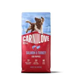 CARNILOVE ACTIVE Dog Dry  Made with Salmon & Turkey  for Puppies   12 kg