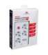 Power strip MCE393 W, 4 sockets 3xUSB, 110-240V AC 50/60Hz. 2.1A max 2500W, 3m white