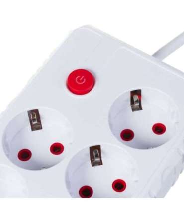 Power strip MCE393 W, 4 sockets 3xUSB, 110-240V AC 50/60Hz. 2.1A max 2500W, 3m white