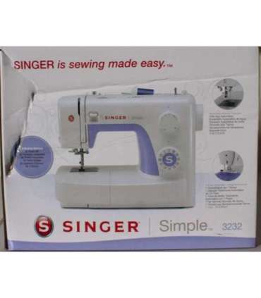 SALE OUT. Singer Sewing Machine Simple 3232 Number of stitches 32 Number of buttonholes 1 White DAMAGED