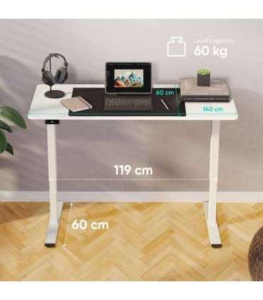 DESK MOTORISED/WHITE WDT221E-W ONKRON