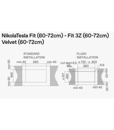Hob and Hood (2in1) ELICA NIKOLATESLA FIT RAW BR/A/72