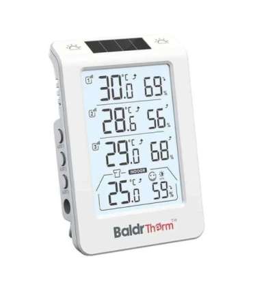 BALDRTHERM B0598 3-Channel Thermohygrometer with Automatic Backlight