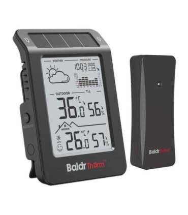 BALDRTHERM B0596WT2H2P-V1 Solar-Powered Weather Station (Black)