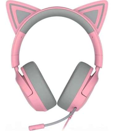 Razer Gaming Headset Kraken Kitty V3 X Wired Over-Ear Microphone Quartz