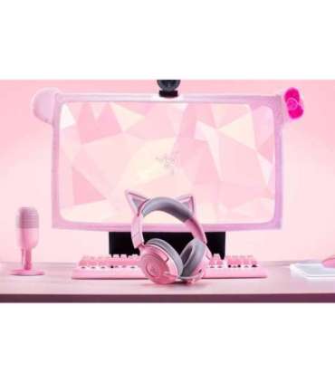 Razer Gaming Headset Kraken Kitty V3 X Wired Over-Ear Microphone Quartz