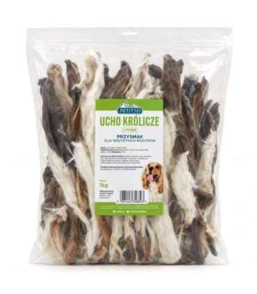 PETITTO - ucho królicze z futrem -1 kg
