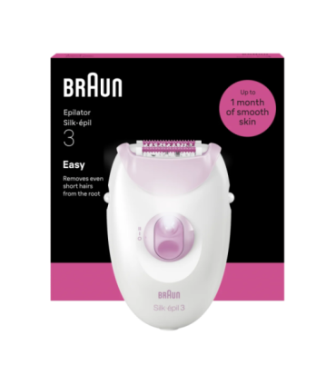 Braun Silk-épil 3 SE3-000 Epilator, White/Pink
