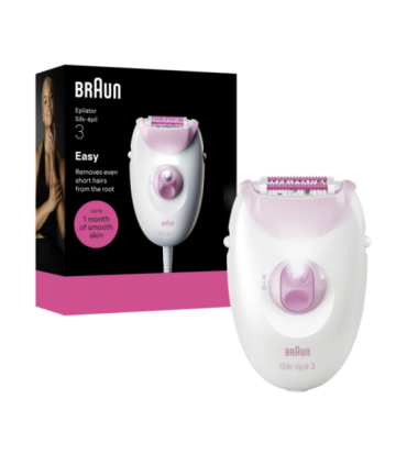 Braun Silk-épil 3 SE3-000 Epilator, White/Pink