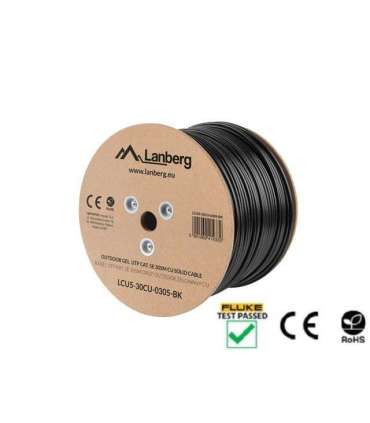 Lanberg LCU5-30CU-0305-BK networking cable 305 m Cat5e U/UTP (UTP) Black outdoor
