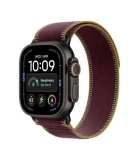 Apple Watch Ultra 4 5G 49mm Black Ti, Burgundy Trail Loop - S/M