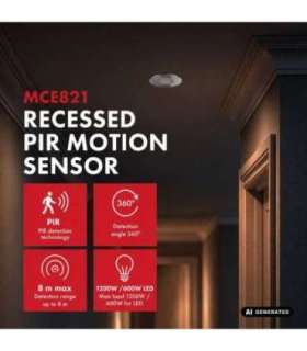 PIR motion sensor flush -mount MCE821