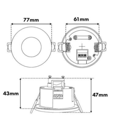 PIR motion sensor flush -mount MCE821
