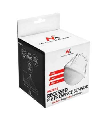 PIR motion sensor, flush-mounted MCE822