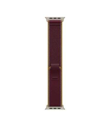 49mm Burgundy Trail Loop, S/M, Titanium Finish