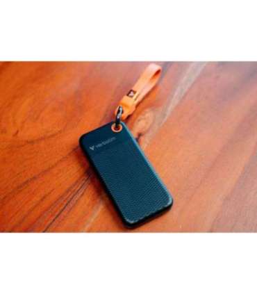 Verbatim 32418 Pocket SSD, 256 GB, USB Type-C, USB 3.2 Gen 2, 1000 MB/s, Black/Orange