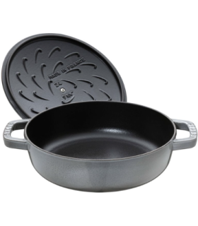 Deep frying pan with lid STAUB 28 cm 40511-470-0