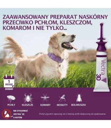 Ceva Vectra 3D dla psów 4-10kg pipety przeciw pasożytom 3szt