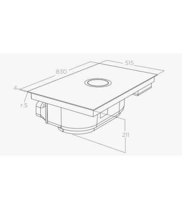 Hob and Hood (2in1) ELICA NIKOLATESLA SWITCH GLOW EVO BL/A/83