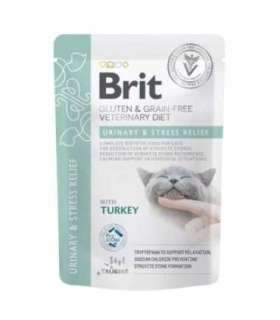 BRIT VD Urinary and Stress Relief Pouch - wet cat food - 12x85g
