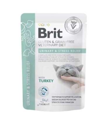 BRIT VD Urinary and Stress Relief Pouch - wet cat food - 12x85g