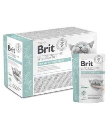 BRIT VD Urinary and Stress Relief Pouch - wet cat food - 12x85g