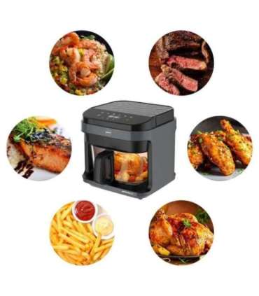 ELDOM FRITTA fat-free fryer capacity 5.0 l adjustable temp. clock 1500 W Single 5 L Stand-alone Hot air fryer Black