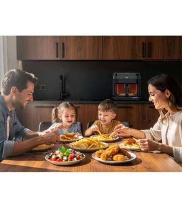 ELDOM FRITTA fat-free fryer capacity 5.0 l adjustable temp. clock 1500 W Single 5 L Stand-alone Hot air fryer Black