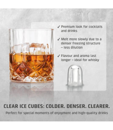 Caso Ice Cube Maker Clear Ice Advanced Power 130 W Capacity 1.5 L Matt Black