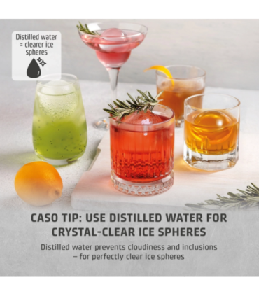 Caso Ice Cube Maker Clear Ice Advanced Power 130 W Capacity 1.5 L Matt Black