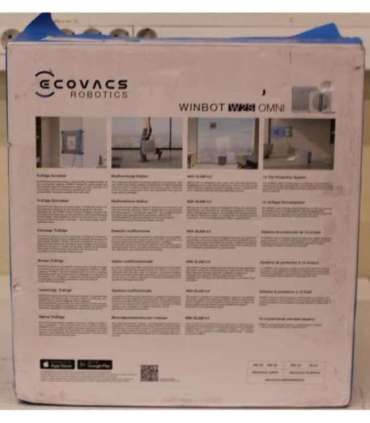 SALE OUT. Ecovacs Window Cleaning Robot WINBOT W2S OMNI Corded 8000 Pa White DAMAGED PACKAGING AND PAINT,