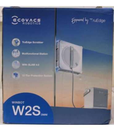 SALE OUT. Ecovacs Window Cleaning Robot WINBOT W2S OMNI Corded 8000 Pa White DAMAGED PACKAGING AND PAINT,