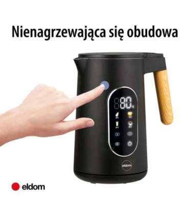 ELDOM C530 NEVO electric kettle 1.7 L 2200 W Black, Transparent