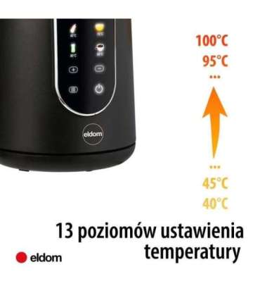 ELDOM C530 NEVO electric kettle 1.7 L 2200 W Black, Transparent