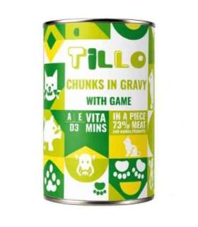 TILLO Chunks in gravy Game - wet dog food - 1250g