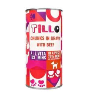 TILLO Kawałki w sosie z wołowiną mokra karma dla psów 1250g