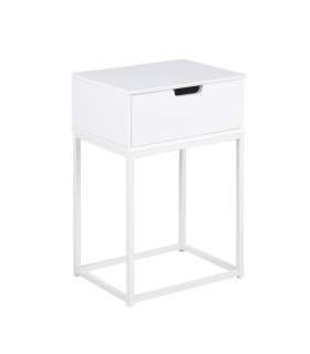 Öökapp MITRA 40x30xH61,5cm, valge/metall, MDF, metall