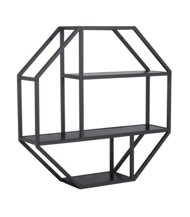 Seinariiul SEAFORD 77x22xH77cm, 3-riiuliga, must, melamiin, metall